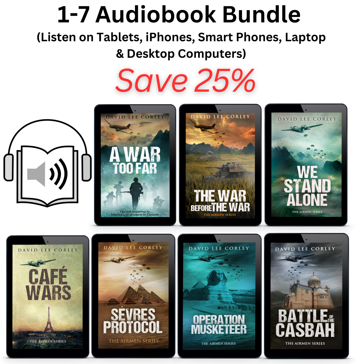 1-7 Audiobook Bundle - 25% Discount